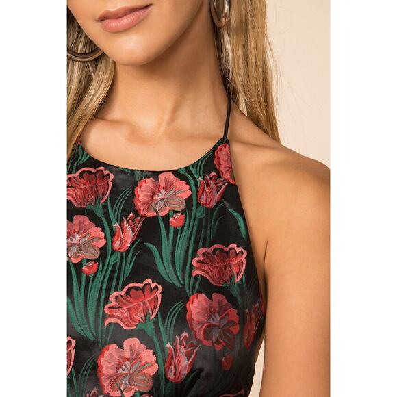 Superdown Revolve Womens Summer Floral Halter Neck Helen Open Back Top Size S - Picture 2 of 8